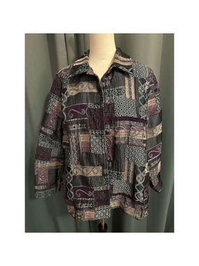 Appleseed's Women's Geometric Tapestry Jacket Multicolor Size L